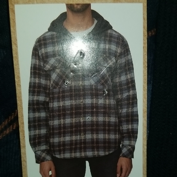 Men's Plaid Hooded Jacket